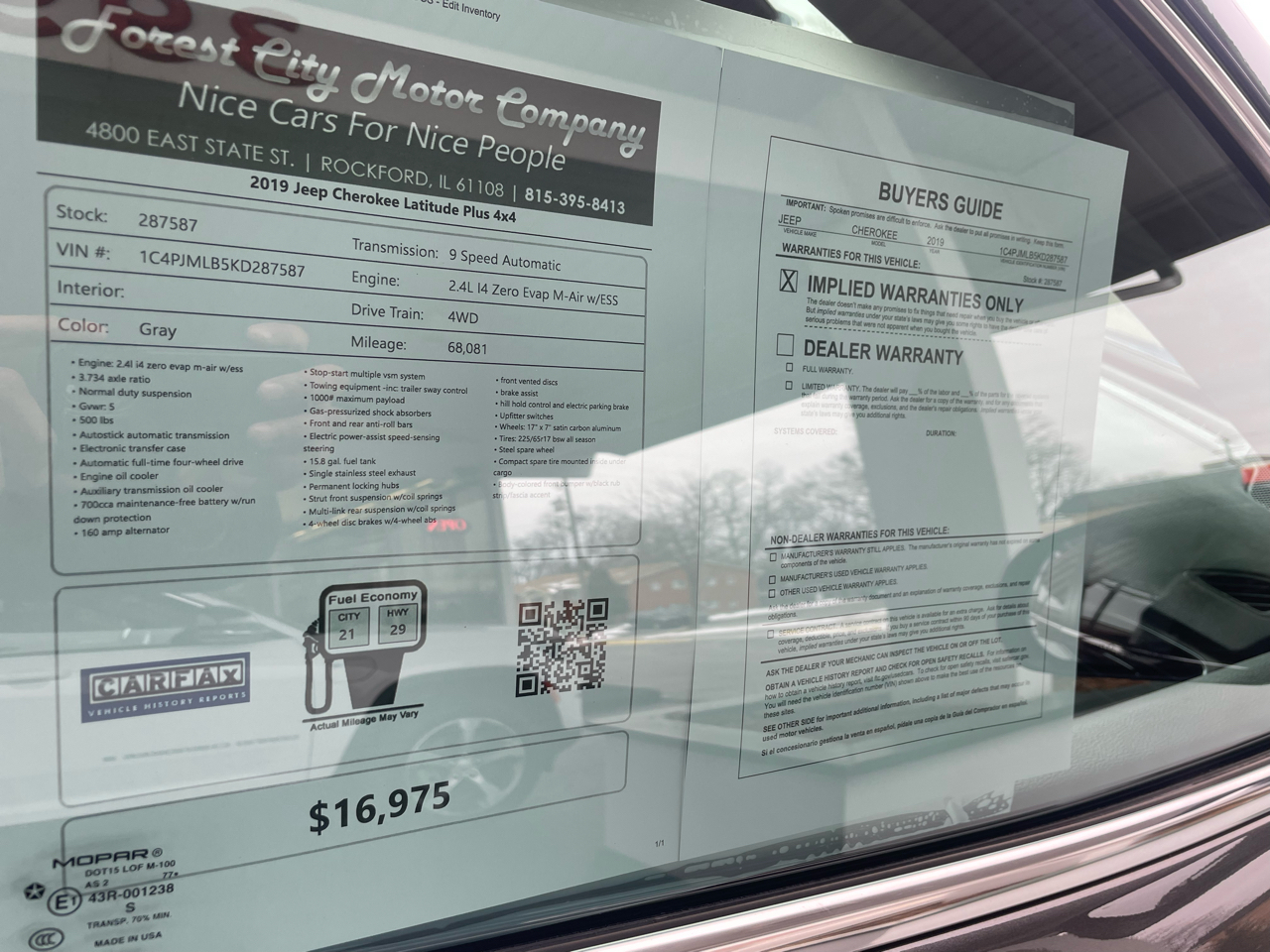 Jeep Cherokee Latitude Plus 4x4 2019