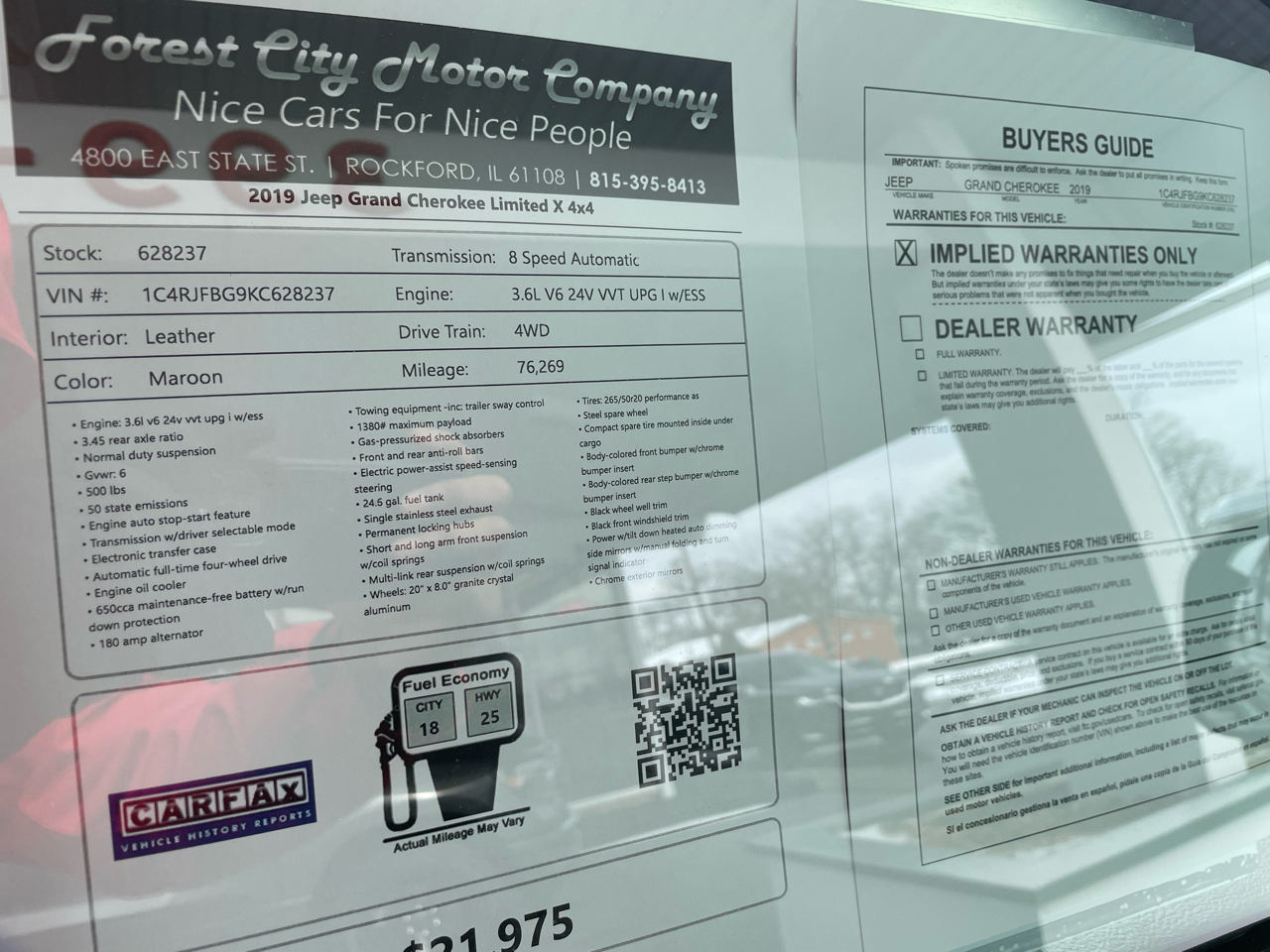 Jeep Grand Cherokee Limited X 4x4 2019