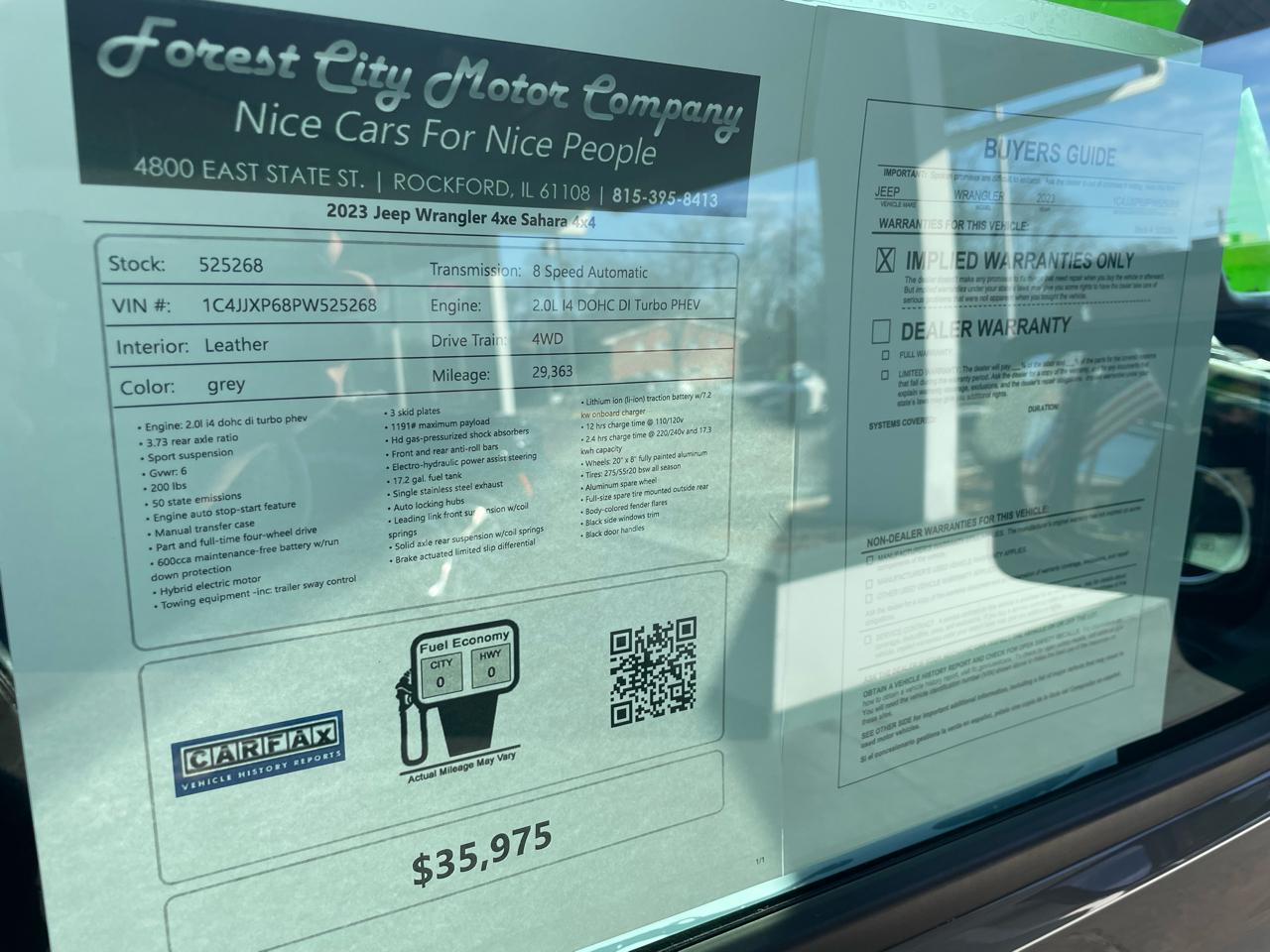 Jeep Wrangler 4xe Sahara 4x4 2023