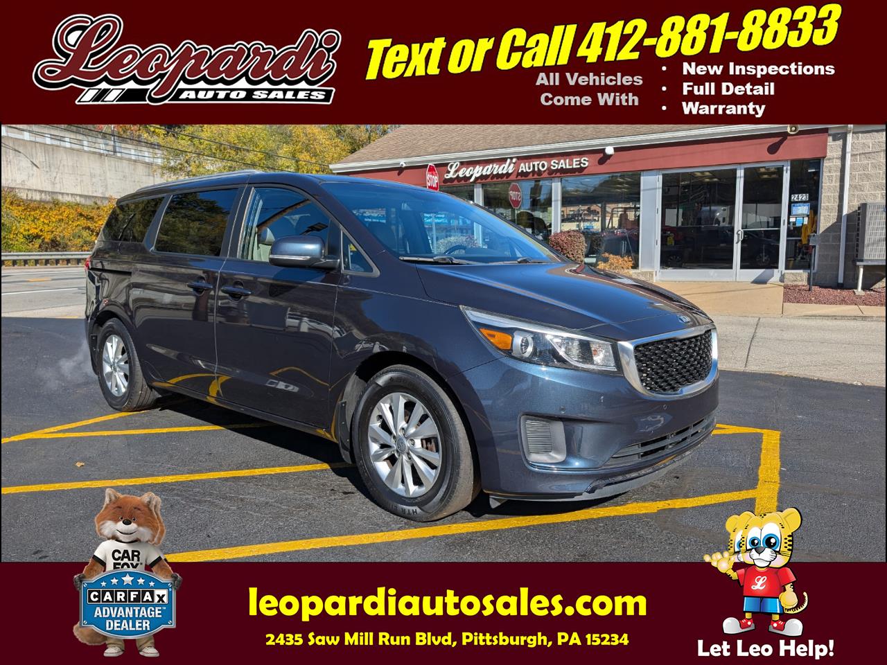 2016 Kia Sedona 4dr Wgn LX