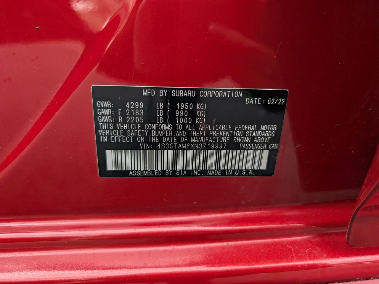 Subaru Impreza Sport 5-door CVT 2022