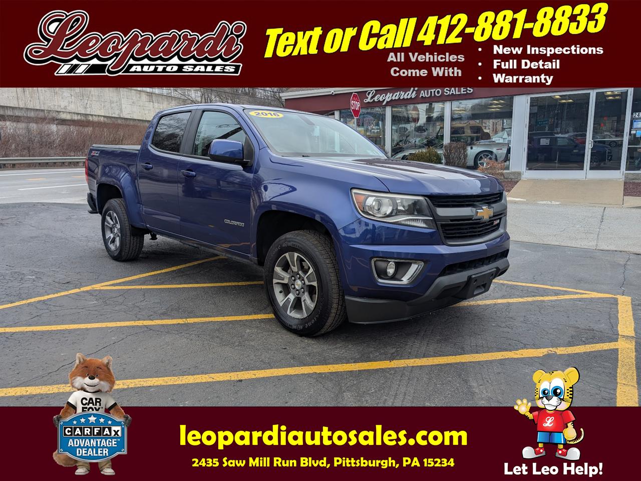 2016 Chevrolet Colorado 4WD Crew Cab 128.3" Z71