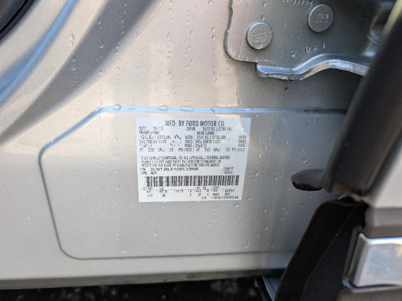 Lincoln MKX AWD 4dr Reserve 2016