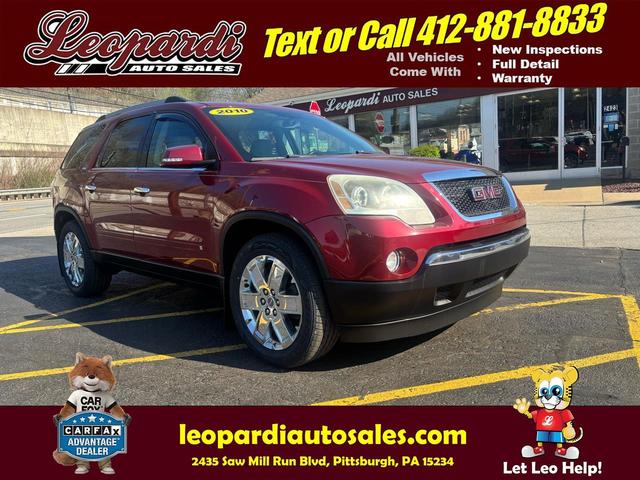 Red (Burgundy) 2010 GMC Acadia SLT-2 AWD SUV / Crossover All-Wheel Drive Automatic