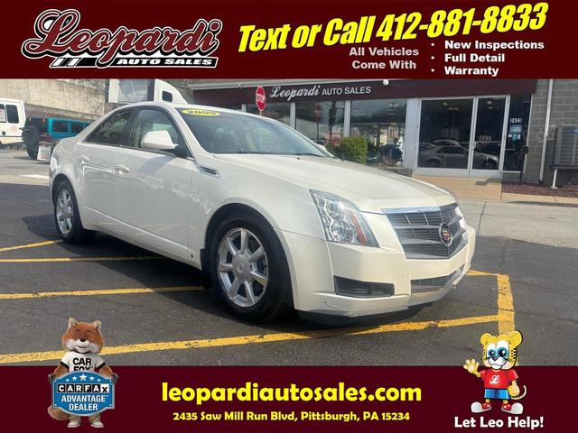 Pearl White 2009 Cadillac CTS 3.6L AWD Sedan All-Wheel Drive Automatic
