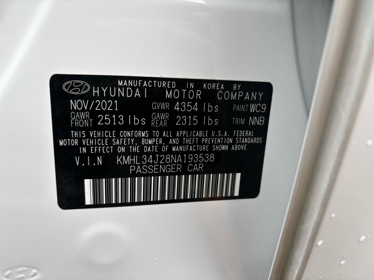 Hyundai Sonata Limited 1.6T 2022