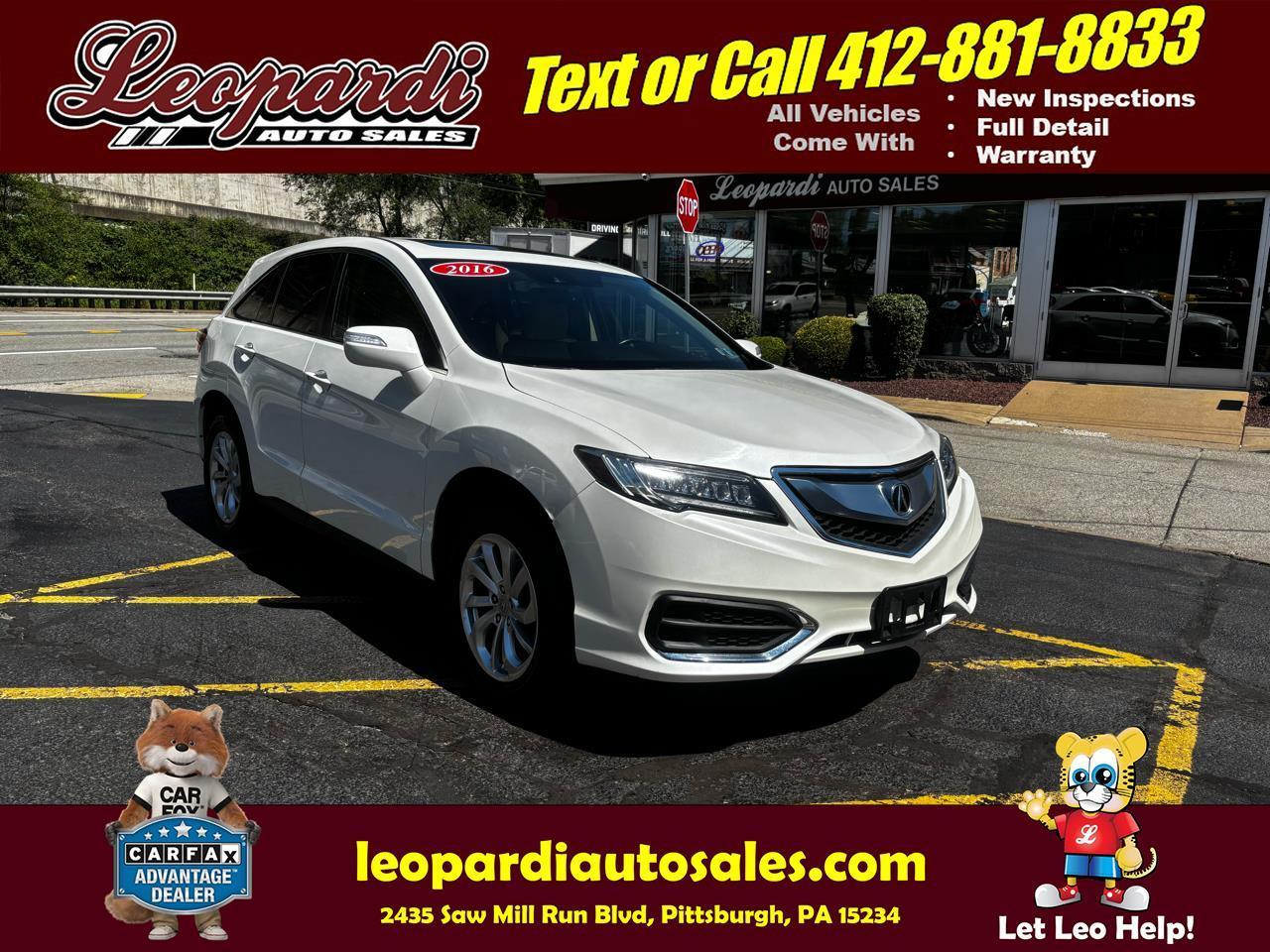 2016 Acura RDX AWD 4dr Tech/AcuraWatch Plus Pkg