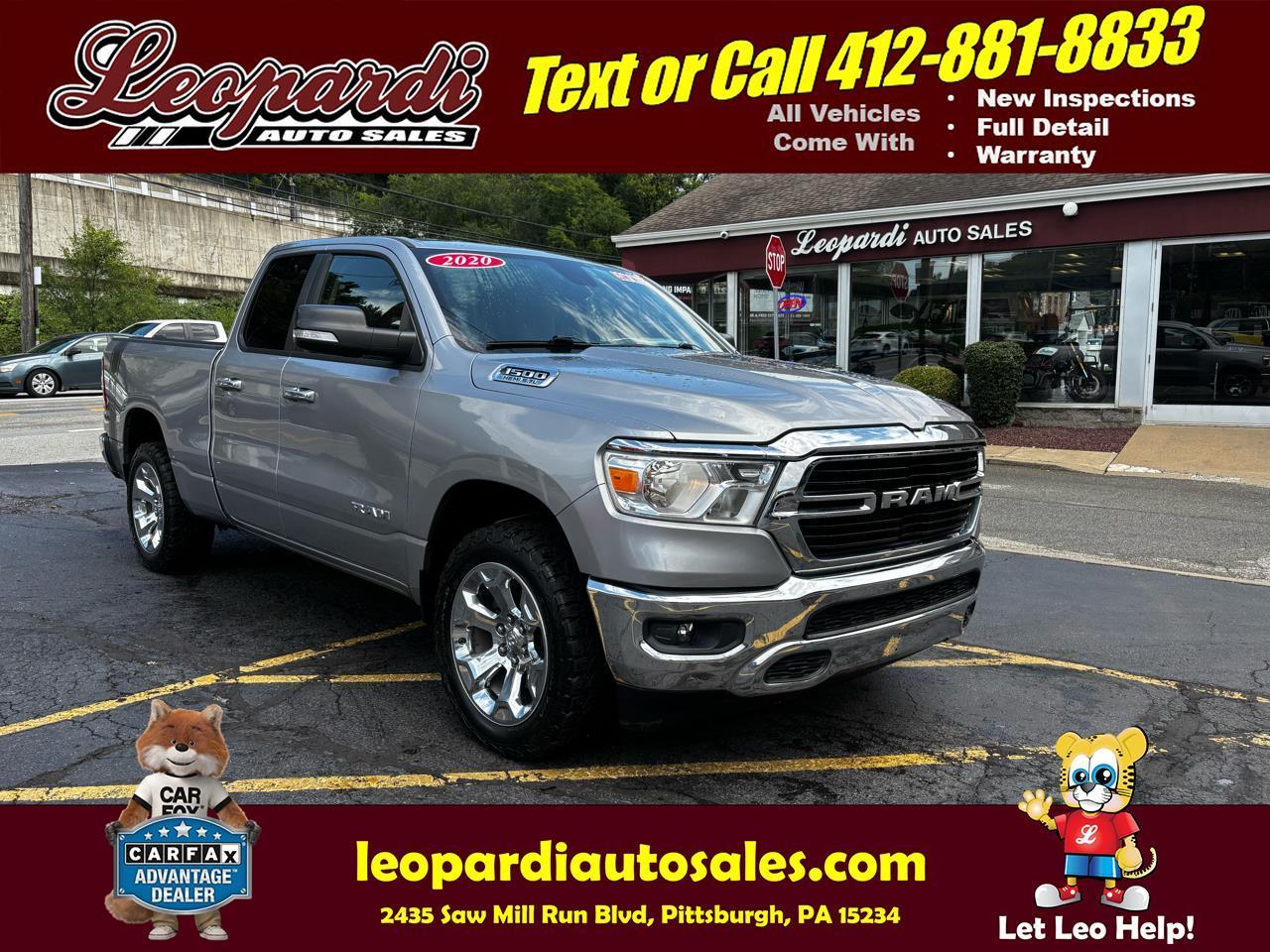 2020 RAM 1500 Big Horn 4x4 Quad Cab 6'4" Box