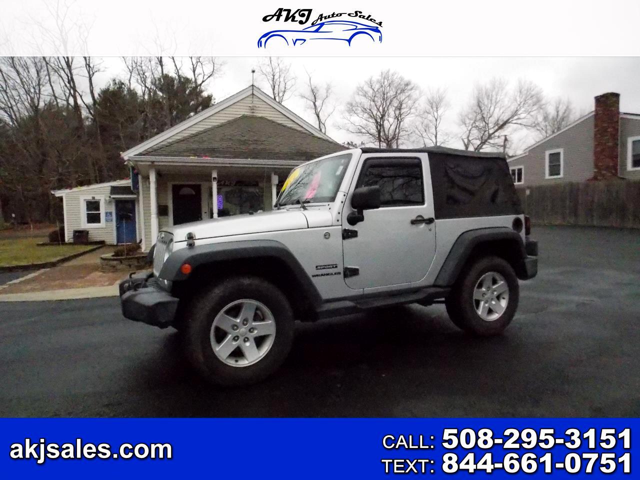 Used 2012 Jeep Wrangler 4WD 2dr Sport for Sale in West Wareham MA 02576 AKJ  Auto Sales