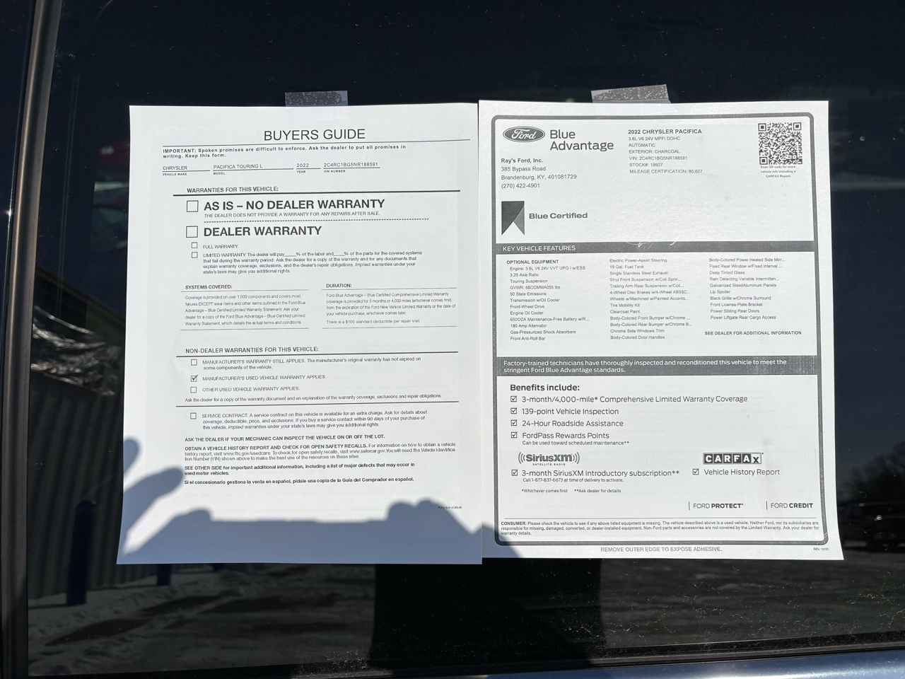 Chrysler Pacifica Touring L FWD 2022