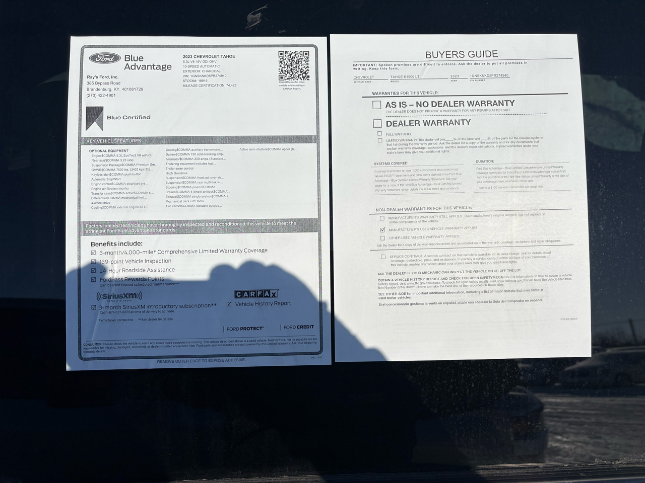 Chevrolet Tahoe 4WD 4dr LT 2023