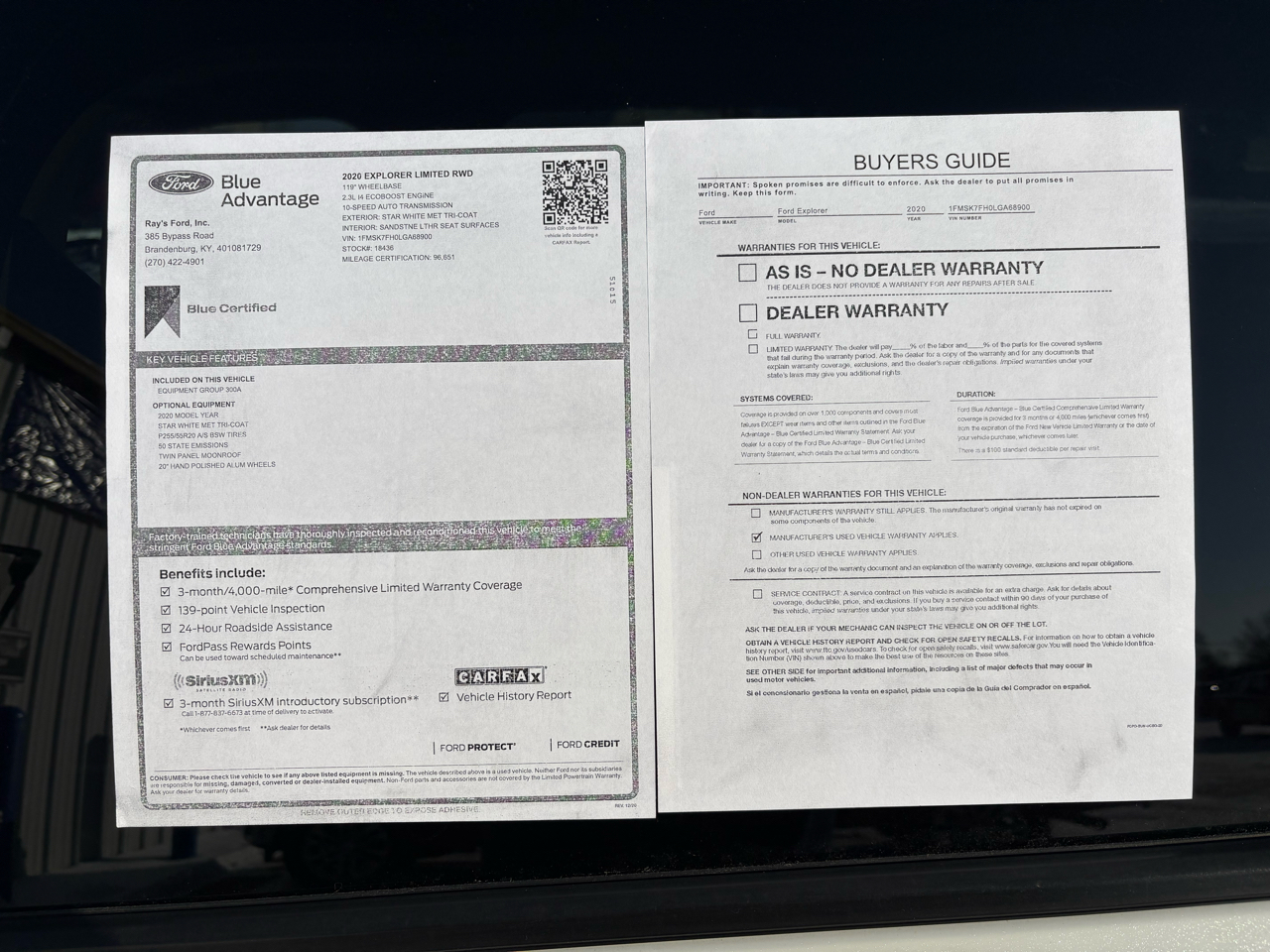 Ford Explorer Limited RWD 2020