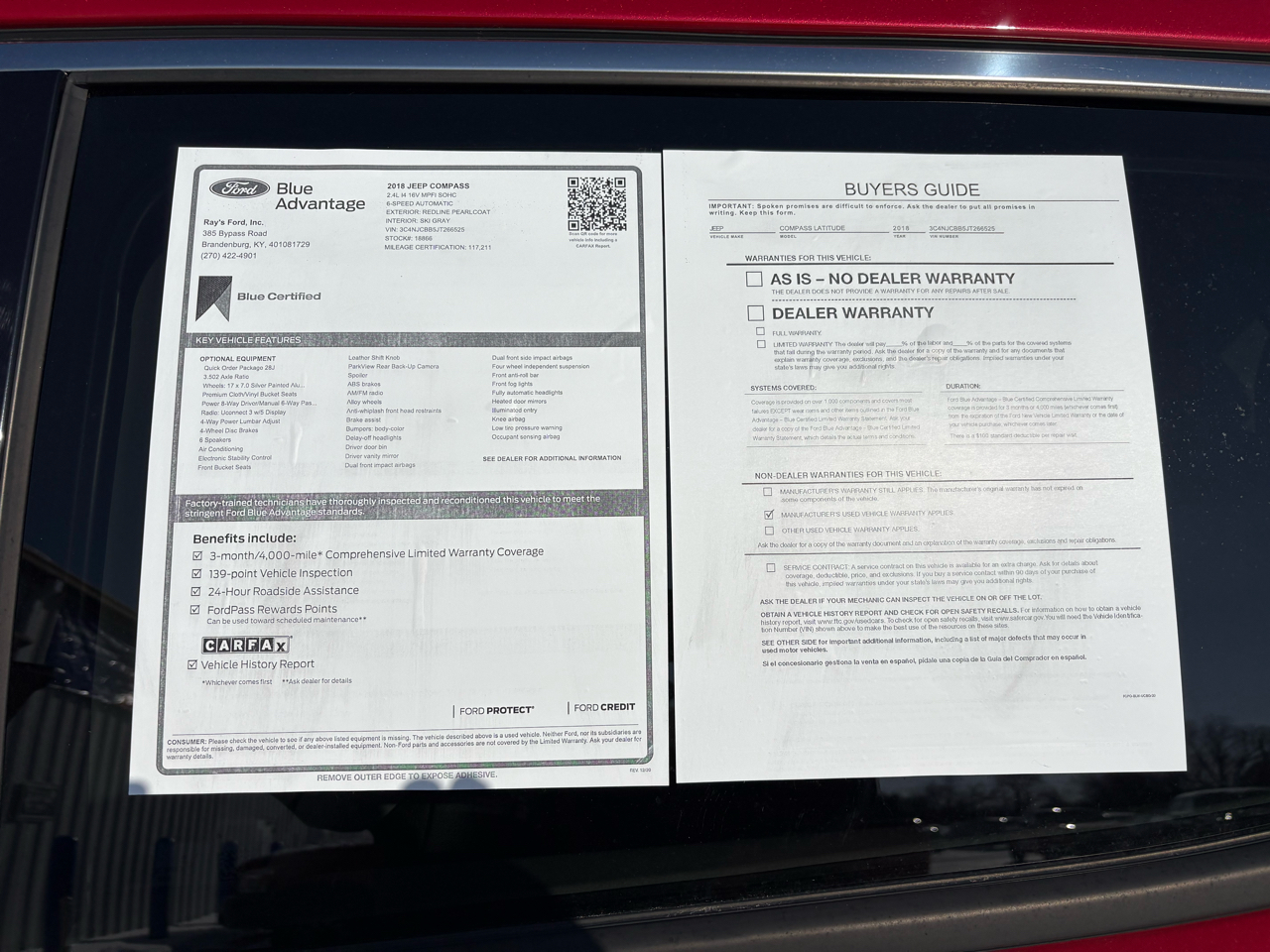 Jeep Compass Latitude FWD 2018