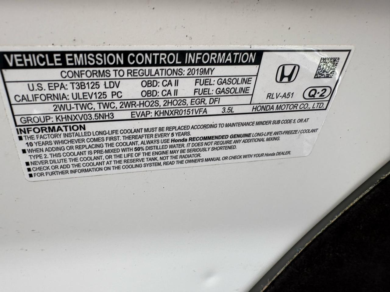 Honda Pilot Touring 7-Passenger 2WD 2019