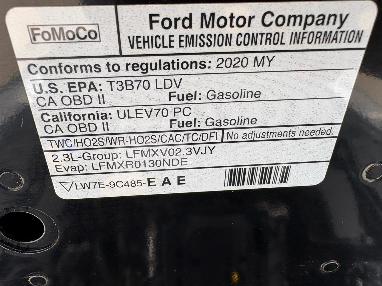 Ford Mustang EcoBoost Fastback 2020