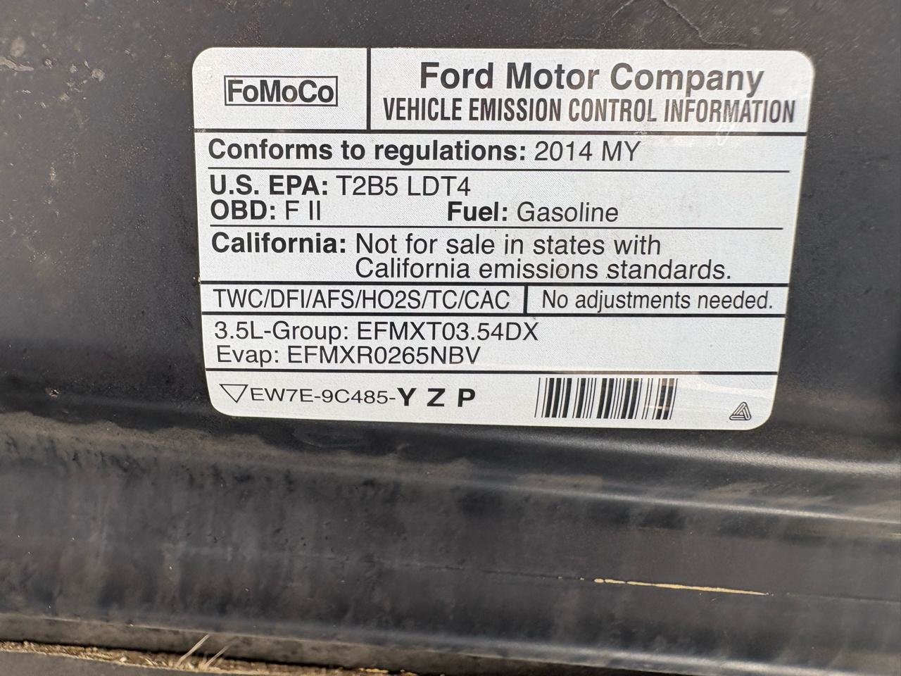 Ford F-150 4WD SuperCrew 145" Lariat 2014