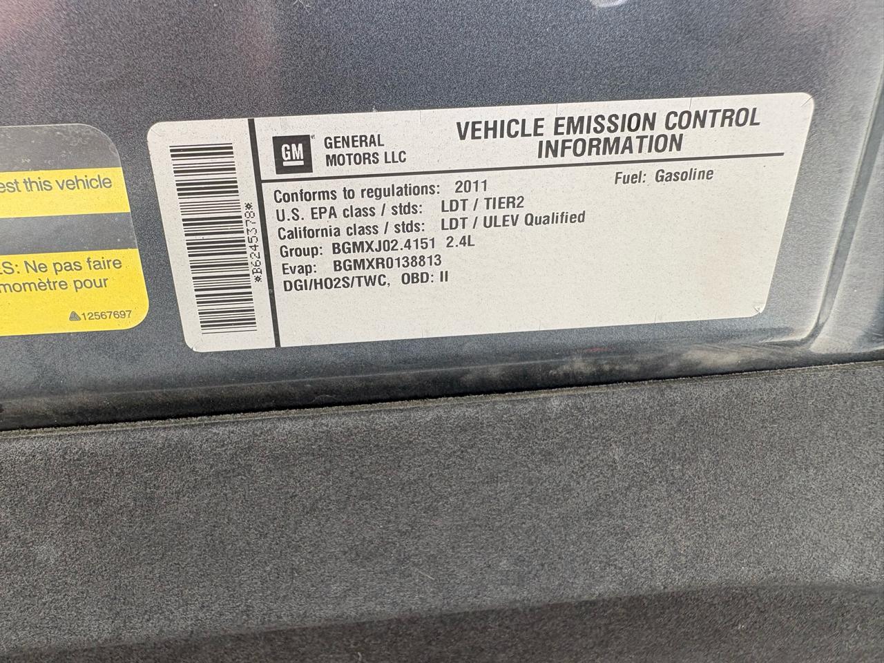 Chevrolet Equinox AWD 4dr LT w/2LT 2011