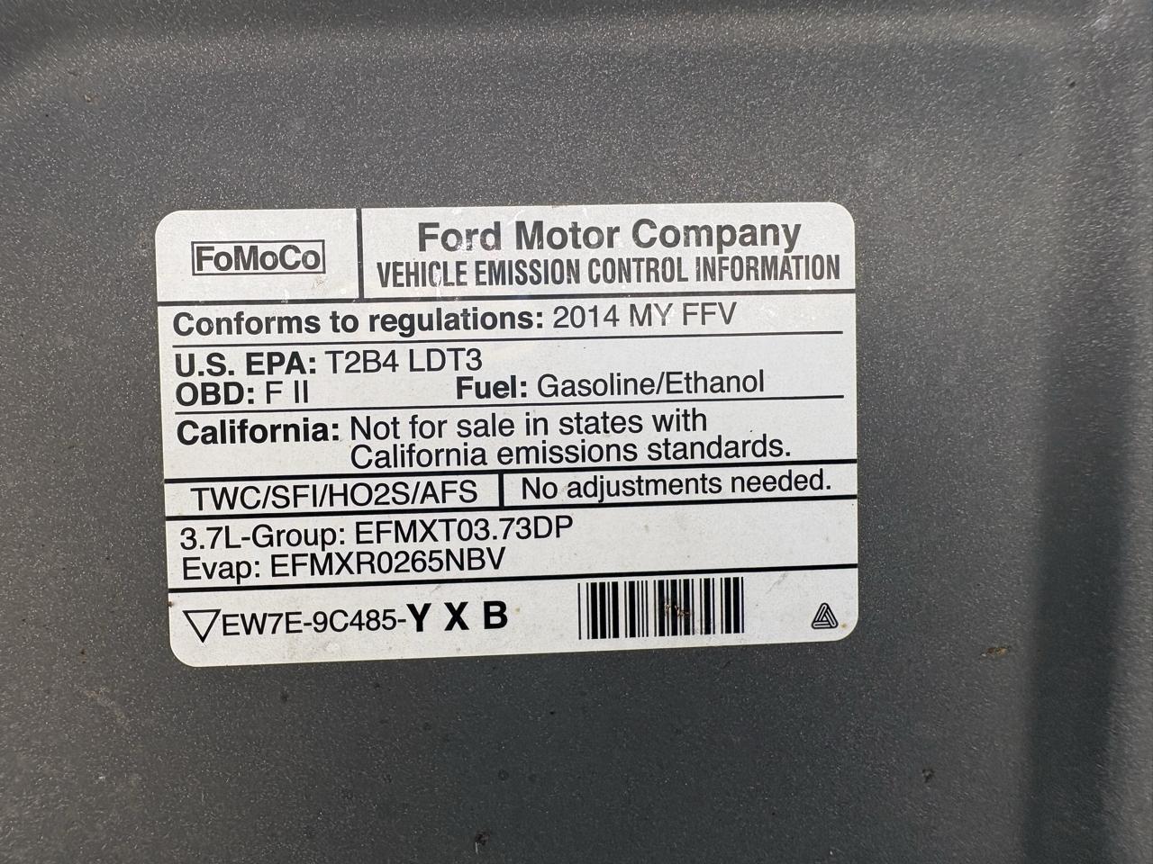 Ford F-150 2WD SuperCab 133" STX 2014