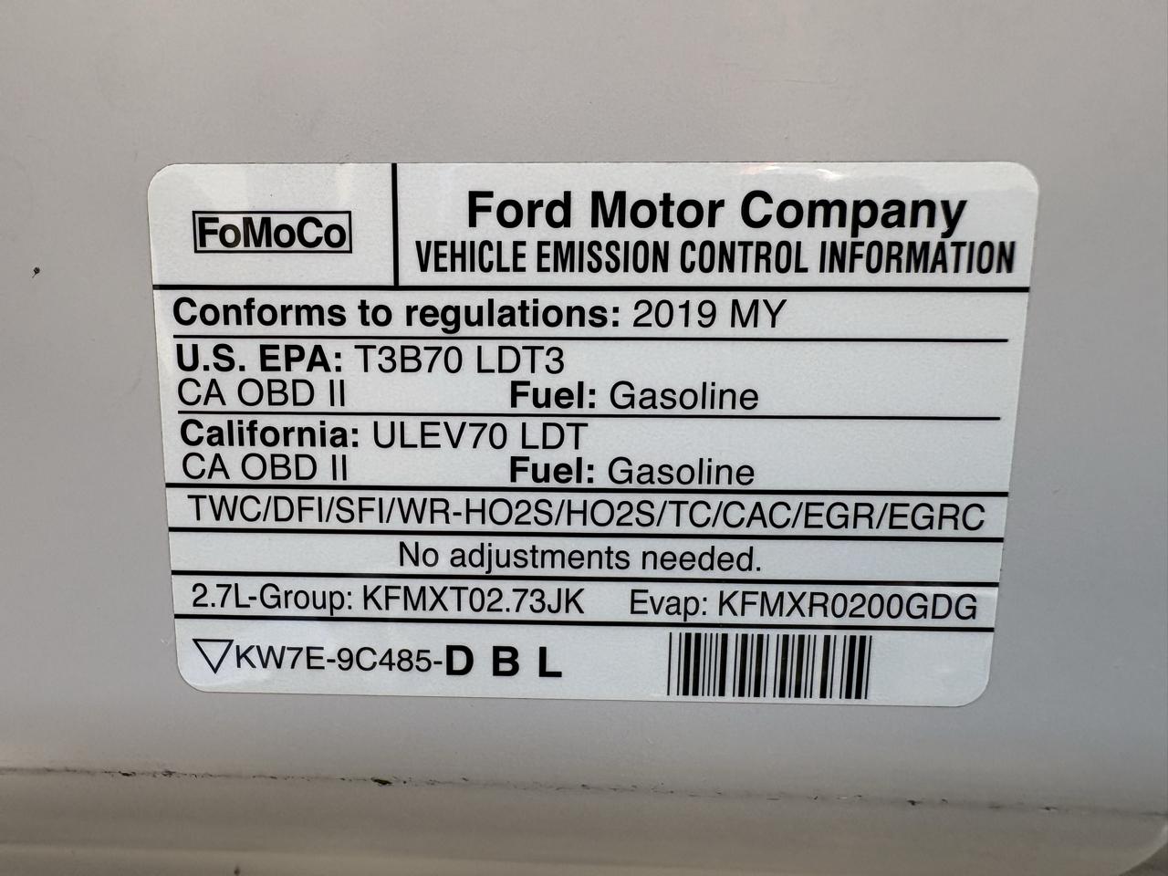 Ford F-150 2WD SuperCrew 145" STX 2019