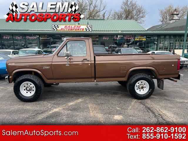 Brown 1984 Ford F-250 STD Standard Cab 4WD LB HD Pickup Truck Four-Wheel Drive 4-Speed Manual
