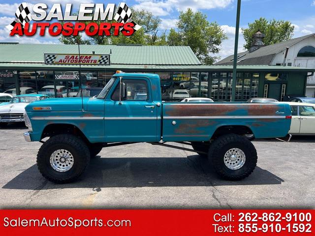 Light Blue 1970 Ford F-250 Pickup Truck 4-Speed Manual