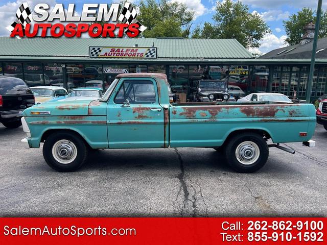 Green 1969 Ford F-250 Pickup Truck 4-Speed Manual