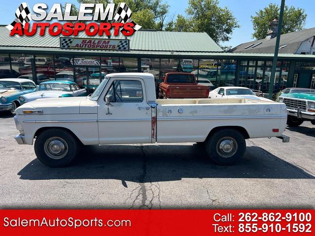 White 1969 Ford F-250 Pickup Truck 4-Speed Manual