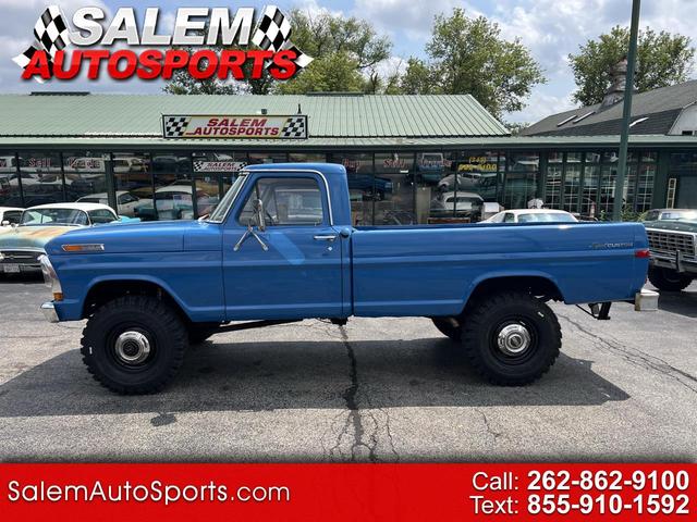 Blue 1971 Ford F-250 Pickup Truck 4-Speed Manual