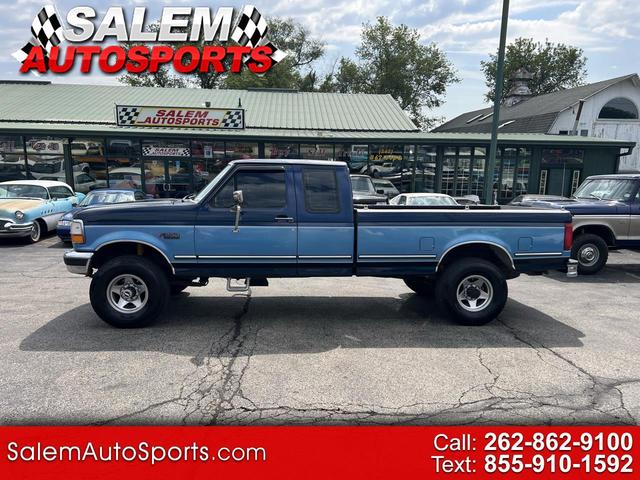 Blue 1993 Ford F-250 Pickup Truck 5-Speed Manual