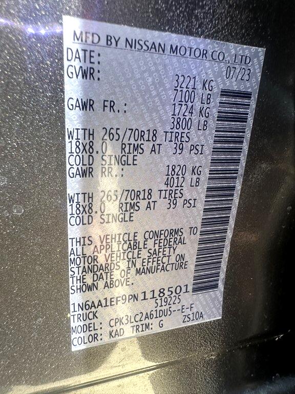 Nissan Titan SV Crew Cab 2WD 2023 Nissan Titan SV Crew Cab 2WD 2023