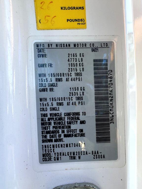 Nissan NV200 S 2021 Nissan NV200 S 2021