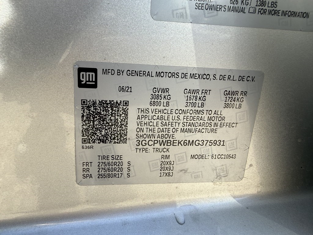 Chevrolet Silverado 1500 Custom Crew Cab Short Box 2WD 2021