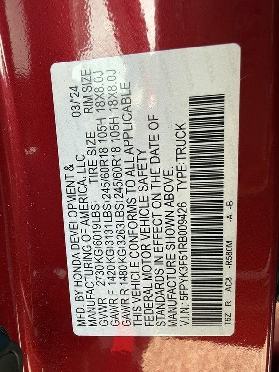 Honda Ridgeline RTL 2024