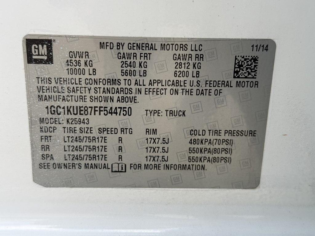 Chevrolet Silverado 2500HD Work Truck Crew Cab 4WD 2015