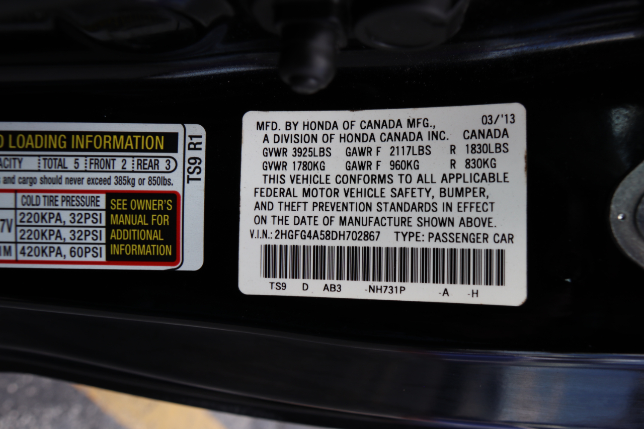 Honda Civic Cpe 2dr Man Si 2013 Honda Civic Cpe 2dr Man Si 2013