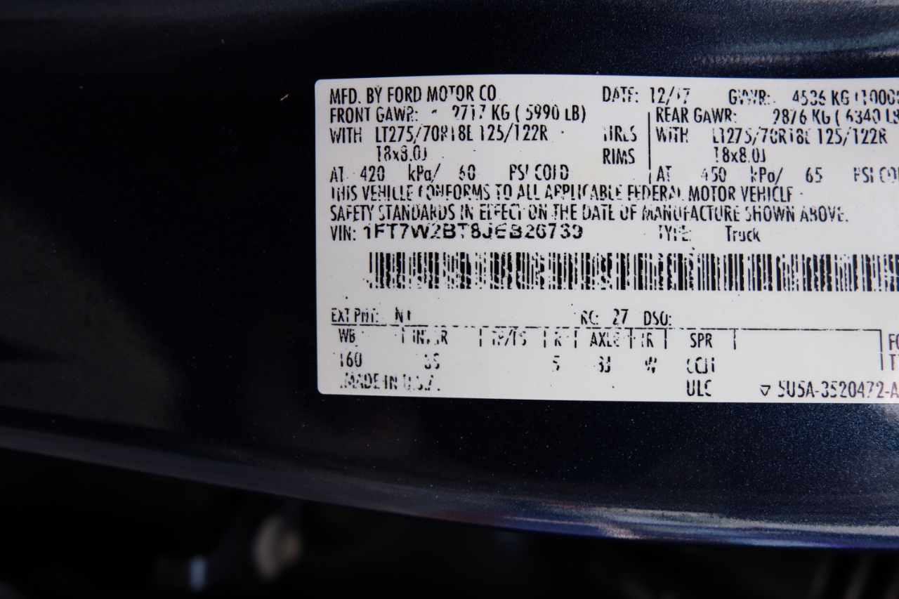 Ford Super Duty F-250 SRW King Ranch 4WD Crew Cab 8' Box 2018