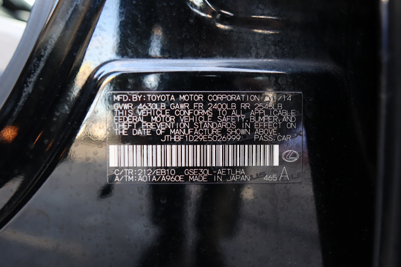 Lexus IS 250 4dr Sport Sdn Auto RWD 2014