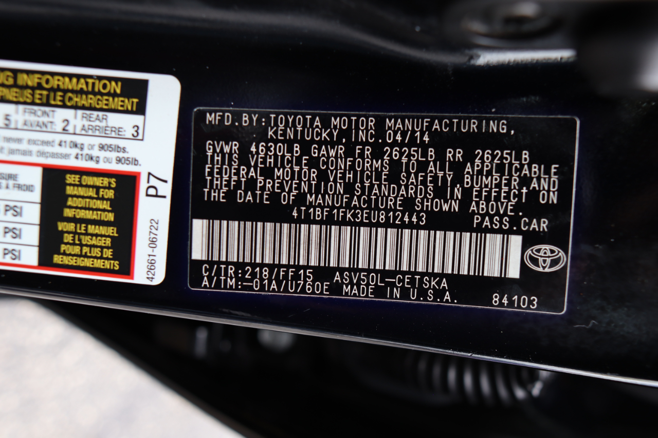 Toyota Camry 2014.5 4dr Sdn I4 Auto SE Sport (Natl) 2014