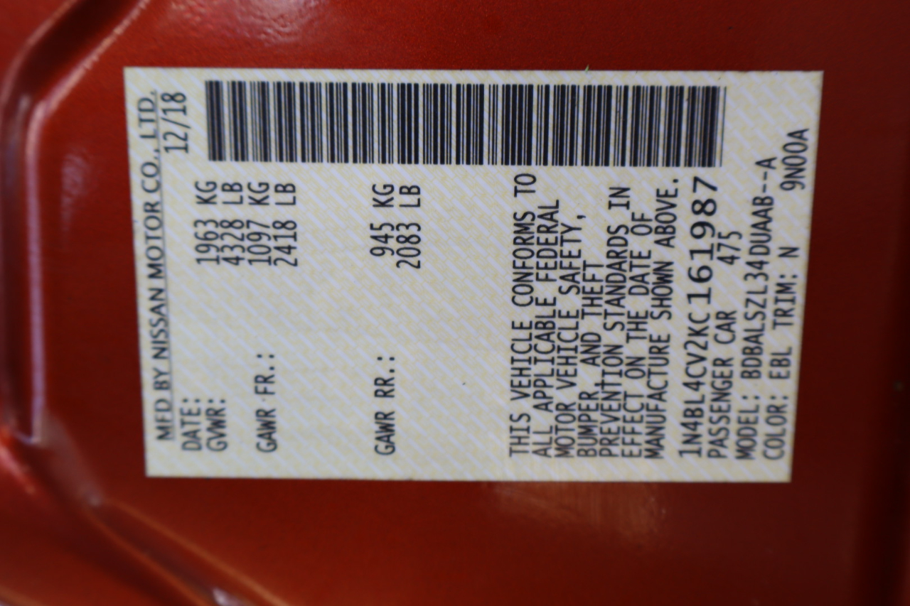 Nissan Altima 2.5 SR Sedan 2019