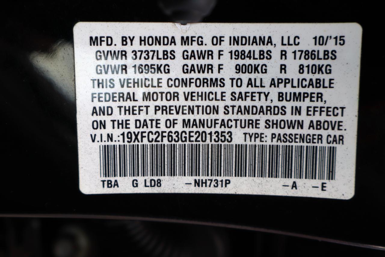 Honda Civic Sedan 4dr CVT LX w/Honda Sensing 2016