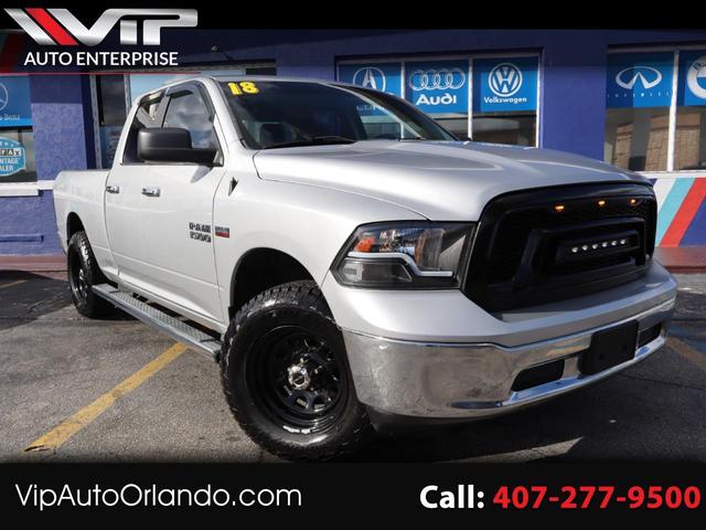 Silver 2018 RAM 1500 SLT Quad Cab RWD Pickup Truck 4X2 Automatic