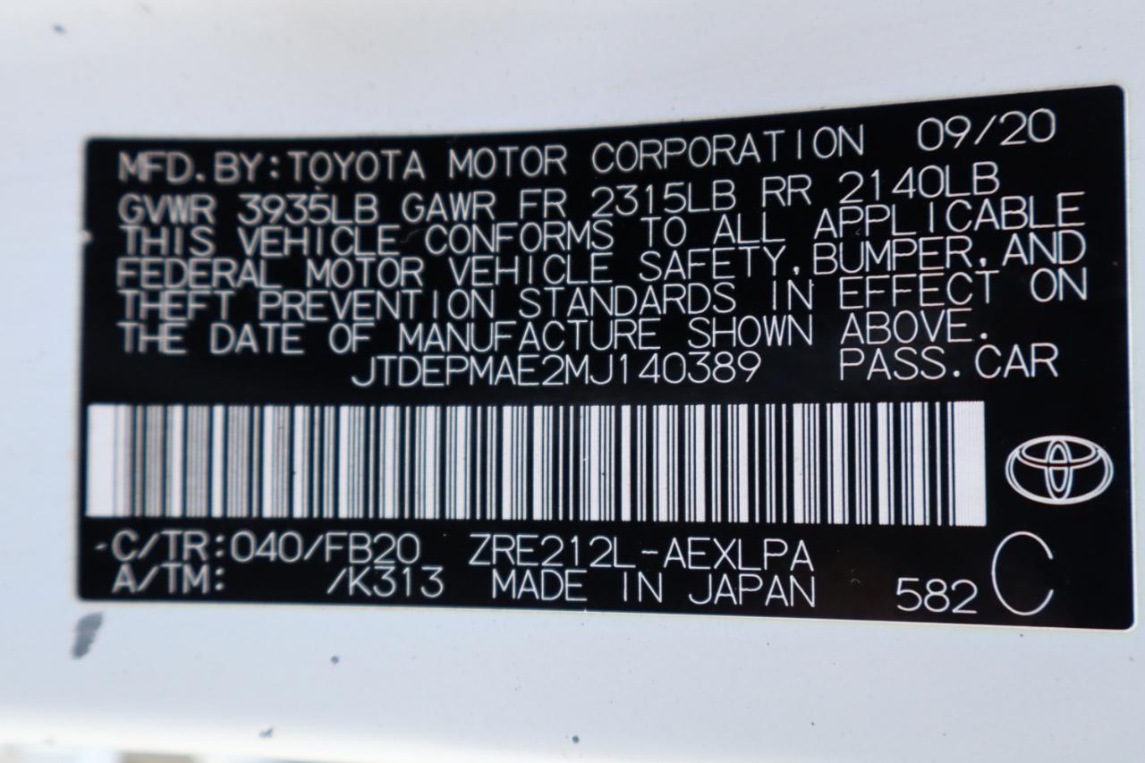 Toyota Corolla LE CVT (Natl) 2021