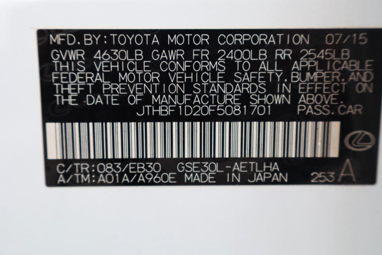 Lexus IS 250 4dr Sport Sdn RWD 2015