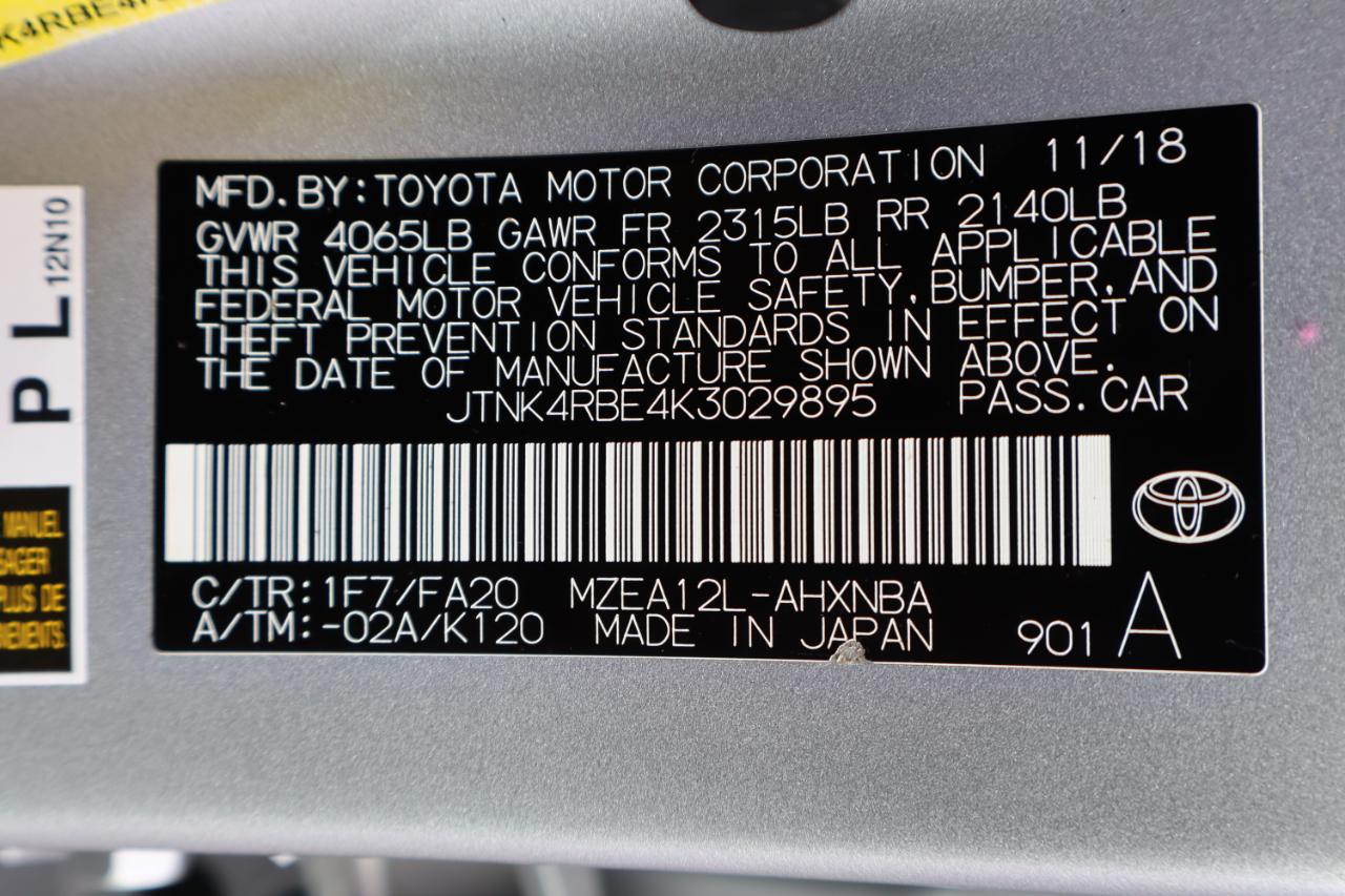 Toyota Corolla Hatchback XSE CVT (Natl) 2019