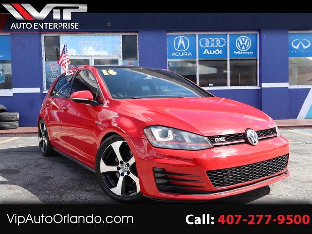 Red 2016 Volkswagen Golf GTI 2.0T Autobahn 4-Door FWD Hatchback Front-Wheel Drive Automatic