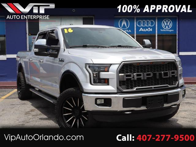 Silver 2016 Ford F-150 Pickup Truck Four-Wheel Drive Automatic