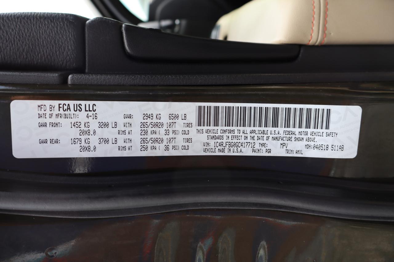 Jeep Grand Cherokee 4WD 4dr Limited 75th Anniversary 2016