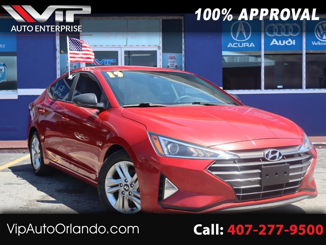 Red 2019 Hyundai Elantra Sedan Front-Wheel Drive Automatic