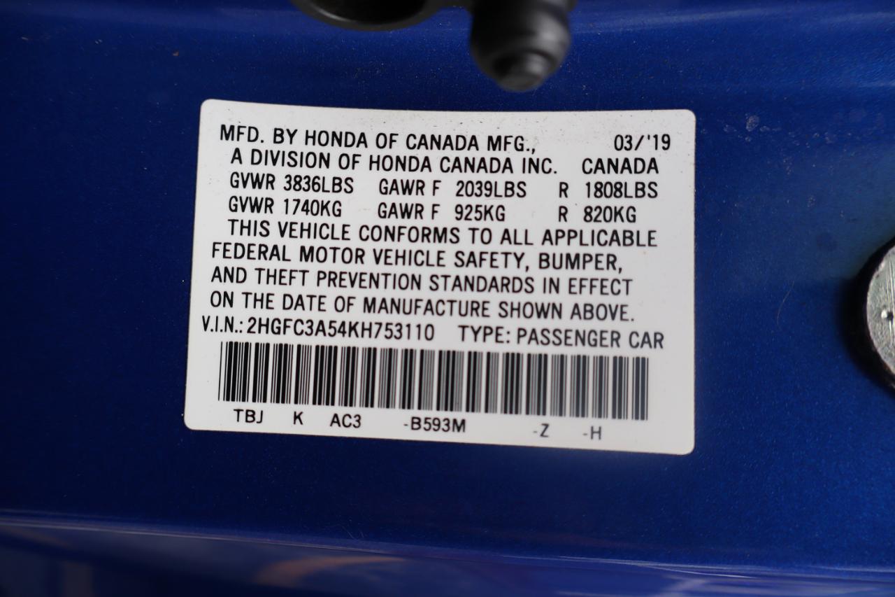 Honda Civic Si Coupe Manual w/Summer Tires *Ltd Avail* 2019