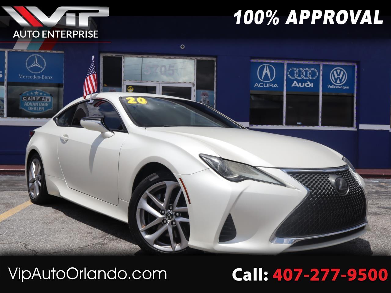 White 2020 Lexus RC Coupe Rear-Wheel Drive Automatic